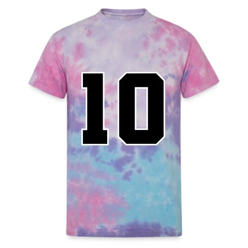 Varsity Number 10 Athletic Design - Unisex Tie Dye T-Shirt