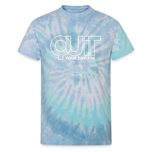 Quit in white - Unisex Tie Dye T-Shirt