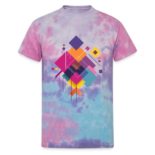 Vibrant Geometry - Unisex Tie Dye T-Shirt