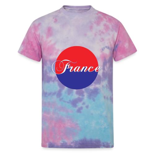 France Tricolore Circle - Unisex Tie Dye T-Shirt