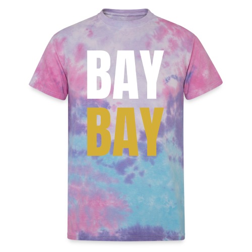 BAY BAY (White and Gold) - Unisex Tie Dye T-Shirt