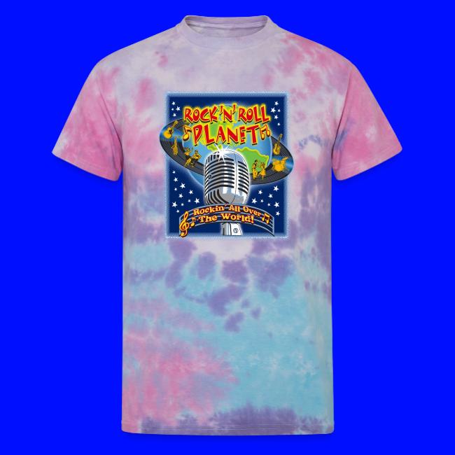 Rock'n'Roll Planet Full Color Retro Tee Design