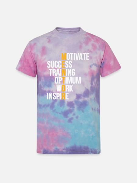 Motivate - Unisex Tie Dye T-Shirt - cotton candy