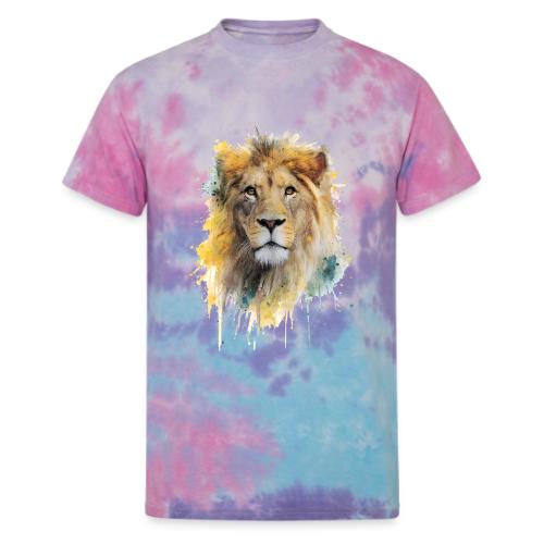 Watercolor Lion Portrait - Unisex Tie Dye T-Shirt