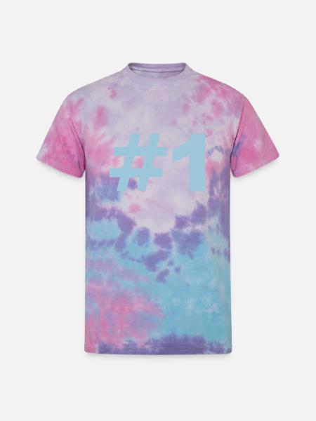 Number 1 - Unisex Tie Dye T-Shirt - cotton candy