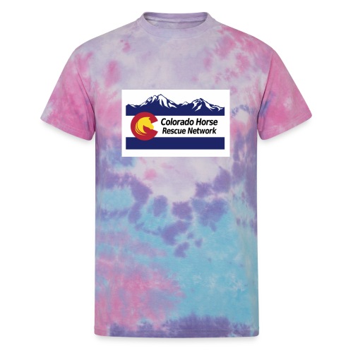 Colorado Horse Rescue Network Logo - Unisex Tie Dye T-Shirt