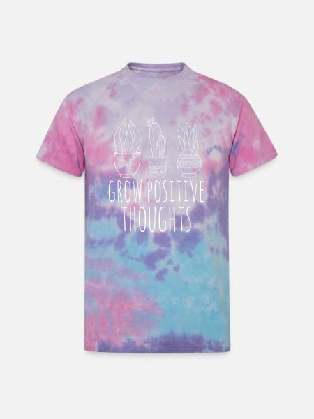 grow positive thoughts - Unisex Tie Dye T-Shirt - cotton candy