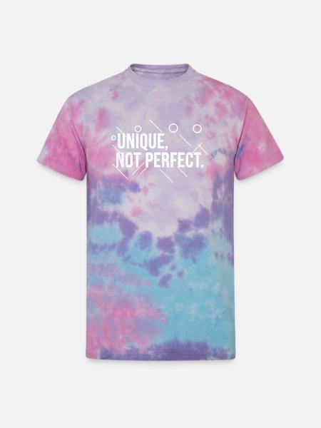 Unique-_Not_Perfect_Abstract - Unisex Tie Dye T-Shirt - cotton candy