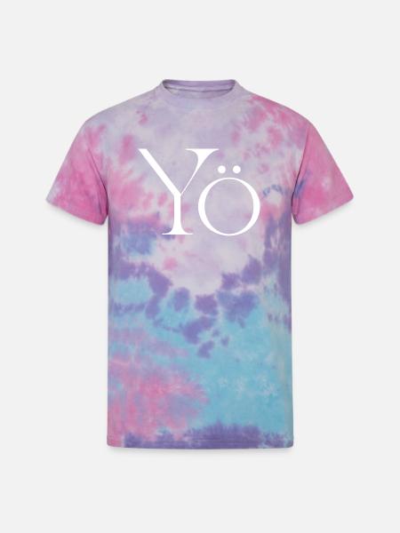 Yö Glyph Monochrome - Unisex Tie Dye T-Shirt - cotton candy