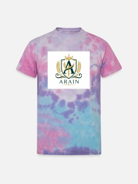 Arain Pride - Premium Punjabi Heritage Graphic - Unisex Tie Dye T-Shirt - cotton candy