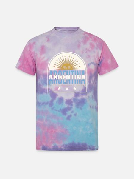 Argentina Suncrest Logo - Unisex Tie Dye T-Shirt - cotton candy