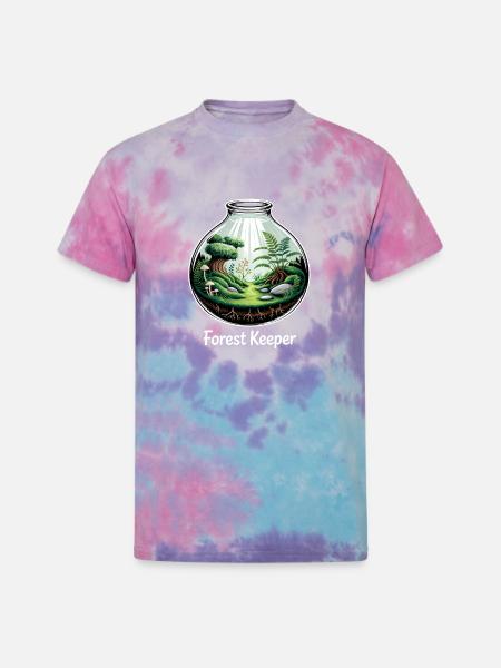Forest Keeper Mossarium Terrarium - Unisex Tie Dye T-Shirt - cotton candy