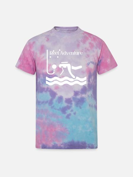 Reel_Adventure - Unisex Tie Dye T-Shirt - cotton candy