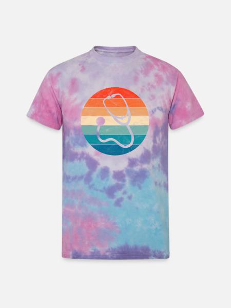 Stethoscope - Unisex Tie Dye T-Shirt - cotton candy