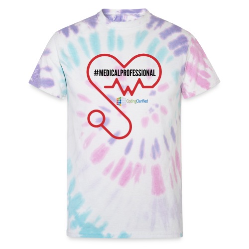 Medical Professional Heart Stethoscope - Unisex Tie Dye T-Shirt