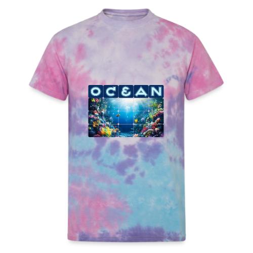 Ocean: Neon Reef Glow - Unisex Tie Dye T-Shirt