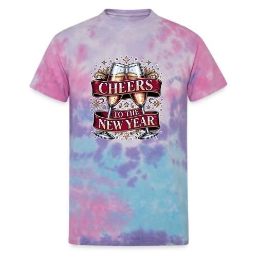 New Year's Champagne T-Shirt - Unisex Tie Dye T-Shirt