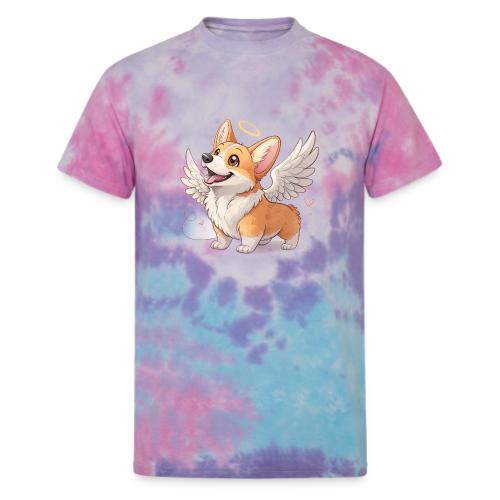 Angel Wings Corgi - Unisex Tie Dye T-Shirt