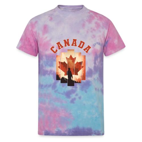 Proud Canadian Shadow - Unisex Tie Dye T-Shirt