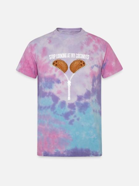 Looking Coconuts Summer Coconut - Unisex Tie Dye T-Shirt - cotton candy