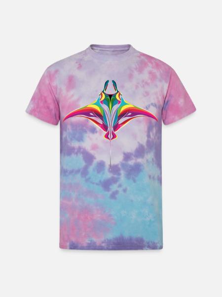 Manta Ray Stingray Popart - Unisex Tie Dye T-Shirt - cotton candy