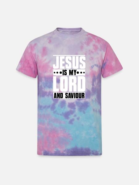 Jesus is my Lord and Saviour - Unisex Tie Dye T-Shirt - cotton candy