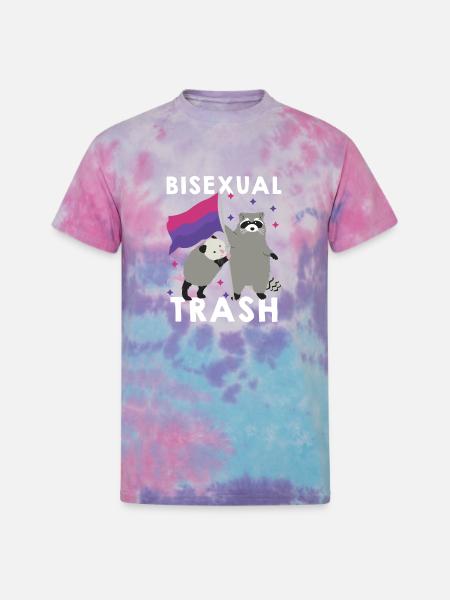 Bisexual Trash - Unisex Tie Dye T-Shirt - cotton candy