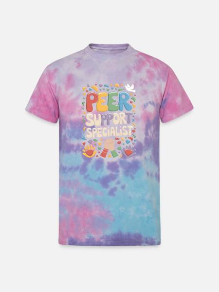 Peer Support - Unisex Tie Dye T-Shirt - cotton candy