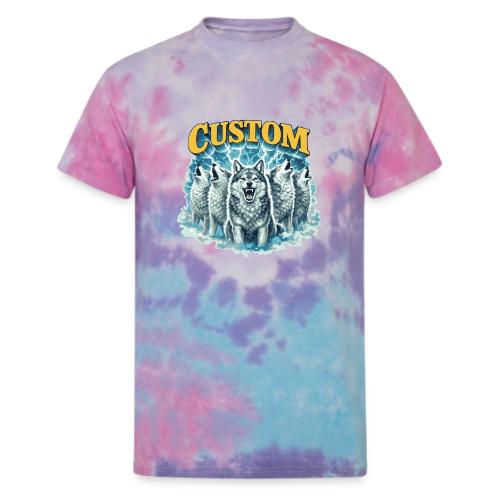 Custom Wolf Pack Howling Moon Vintage Wilderness - Unisex Tie Dye T-Shirt