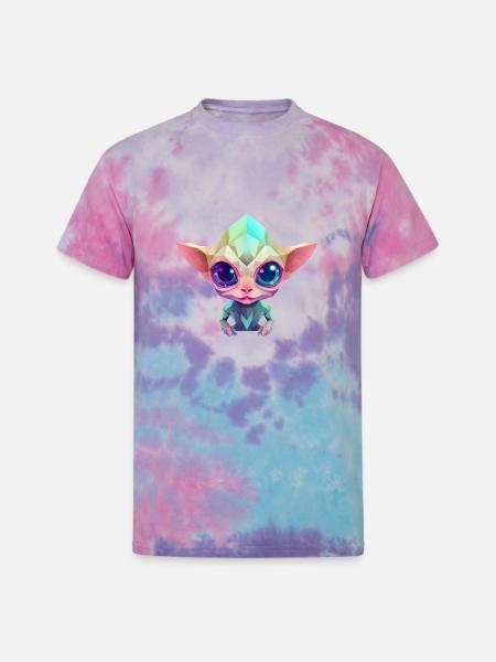 Polygon Alien - Unisex Tie Dye T-Shirt - cotton candy
