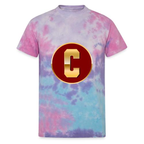 Letter C – Capital Varsity Alphabet Monogram - Unisex Tie Dye T-Shirt