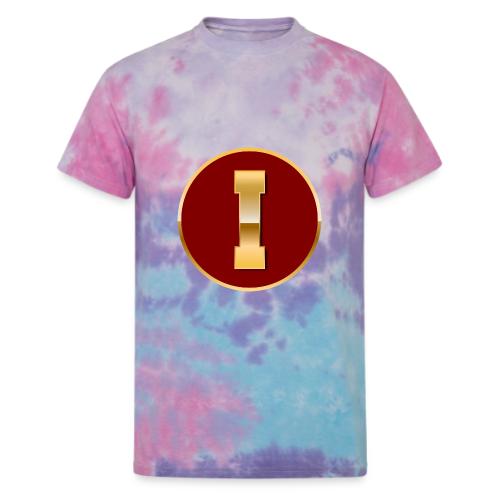 Letter I – Capital Varsity Alphabet Monogram - Unisex Tie Dye T-Shirt