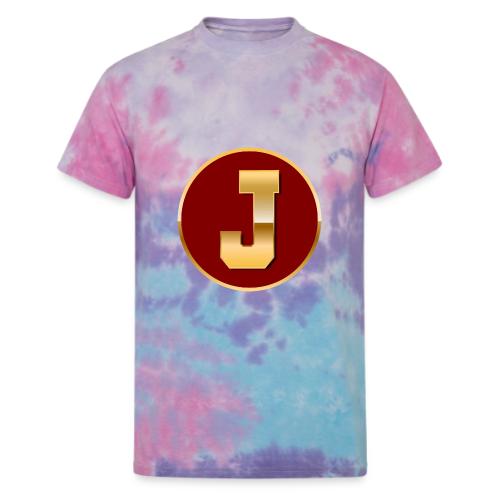 Letter J – Capital Varsity Alphabet Monogram - Unisex Tie Dye T-Shirt
