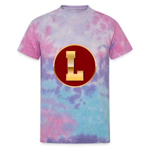 Letter L – Capital Varsity Alphabet Monogram - Unisex Tie Dye T-Shirt