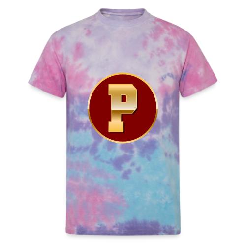 Letter P – Capital Varsity Alphabet Monogram - Unisex Tie Dye T-Shirt