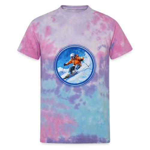 Skiing: On the Edge - Unisex Tie Dye T-Shirt