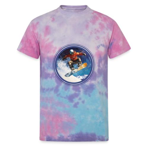 Snowboarding Rush - Unisex Tie Dye T-Shirt