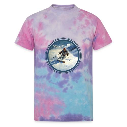 Skiing Power Moves - Unisex Tie Dye T-Shirt