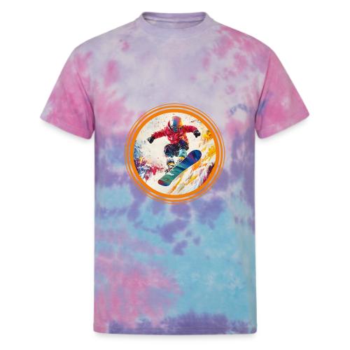 Snowboarding Horizon - Unisex Tie Dye T-Shirt