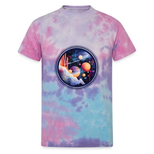 Floating Planetscape - Unisex Tie Dye T-Shirt