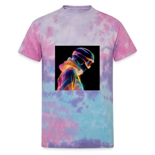 Snowboarding: Neon Gravity Ride - Unisex Tie Dye T-Shirt
