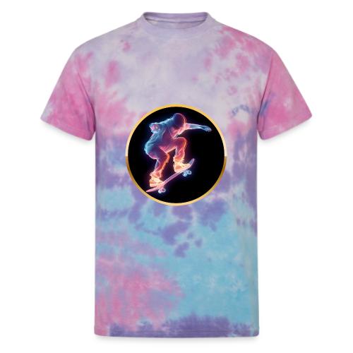 Skateboarding: Neon Skate Orbit - Unisex Tie Dye T-Shirt
