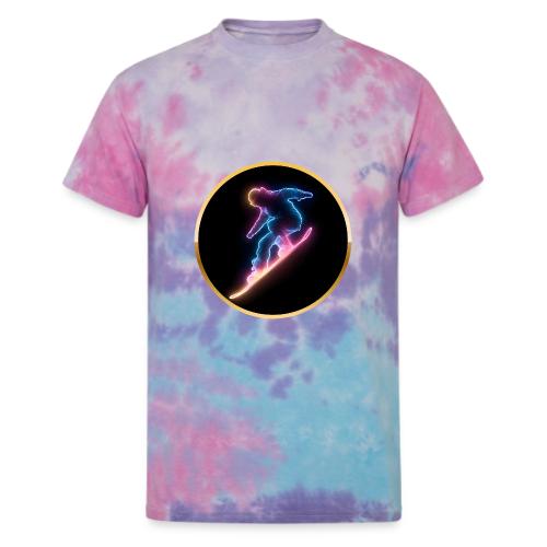 Snowboarding: Neon Snow Drift - Unisex Tie Dye T-Shirt