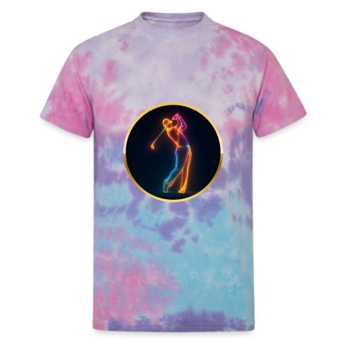 Neon Golf Motion - Unisex Tie Dye T-Shirt