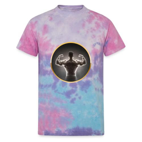 Bodybuilding: Neon Strength Frame - Unisex Tie Dye T-Shirt