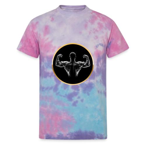 Bodybuilding: Golden Back Power - Unisex Tie Dye T-Shirt