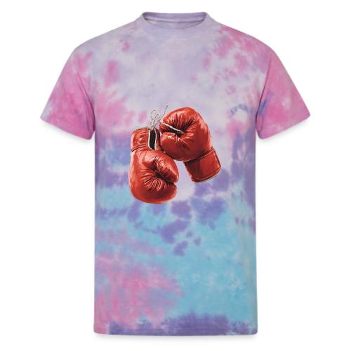 Boxing: Hanging Gloves Icon - Unisex Tie Dye T-Shirt