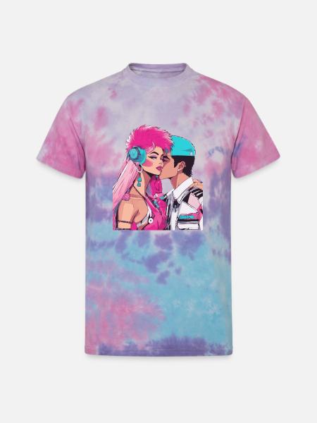 Anime Love is Limitless - Unisex Tie Dye T-Shirt - cotton candy