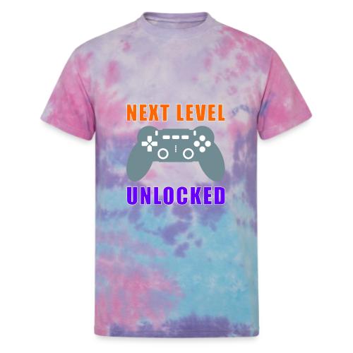 Next Level Unlocked Gamer Design - Unisex Tie Dye T-Shirt