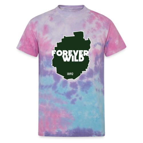 Semper Wild Forever Wild Adirondack Silhouette - Unisex Tie Dye T-Shirt